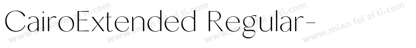 CairoExtended Regular字体转换